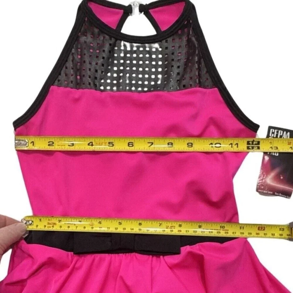 CURTAIN CALL Dance Dress Costume Girls‎ Size CLA Pink Black Leotard Barbie-Core